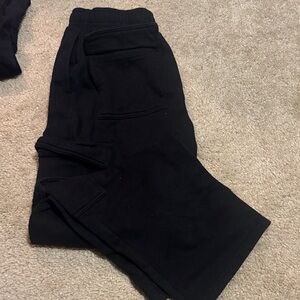 Garage Black Ribbed Joggers